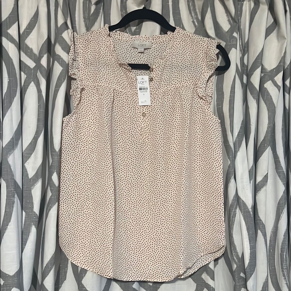 Loft Women's Polka Dot Top - blush